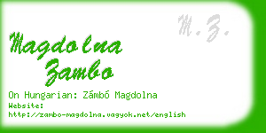 magdolna zambo business card